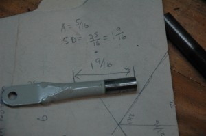 Since the OD of the original tube was 5/16, it was easy to make some calculations about how much to overlap.