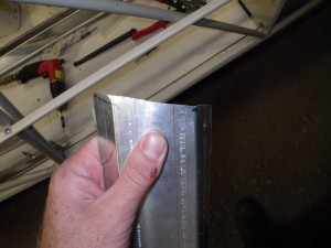 Trimming the Aft Edge of the Rudder Cable Guard