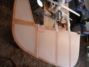 Rudder Rib Stitching Done